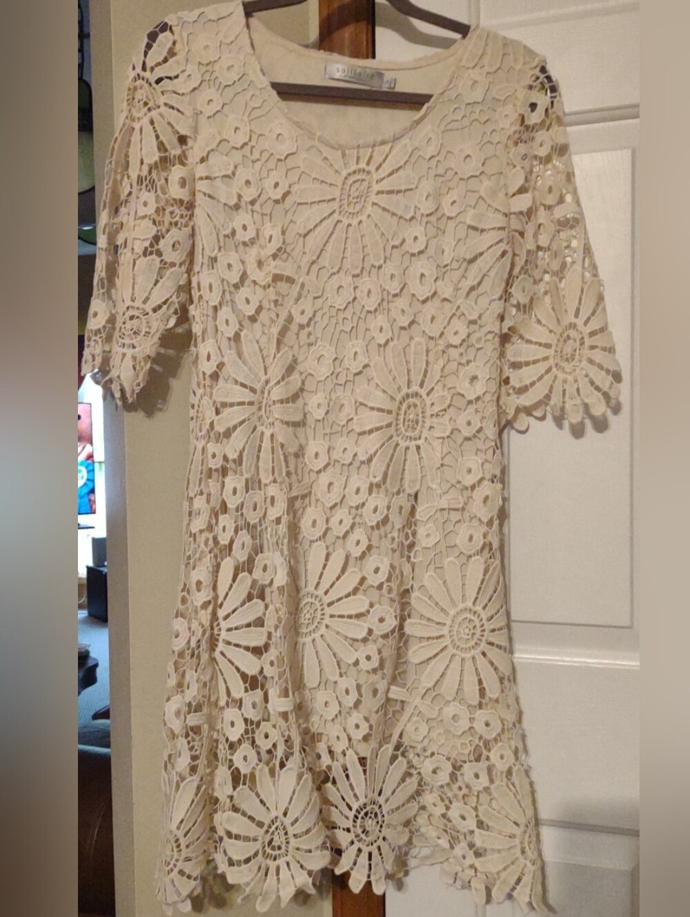 Solitaire by Ravi Khosla Lace Boho Dress - Women's Size Medium Anthropologie EUC